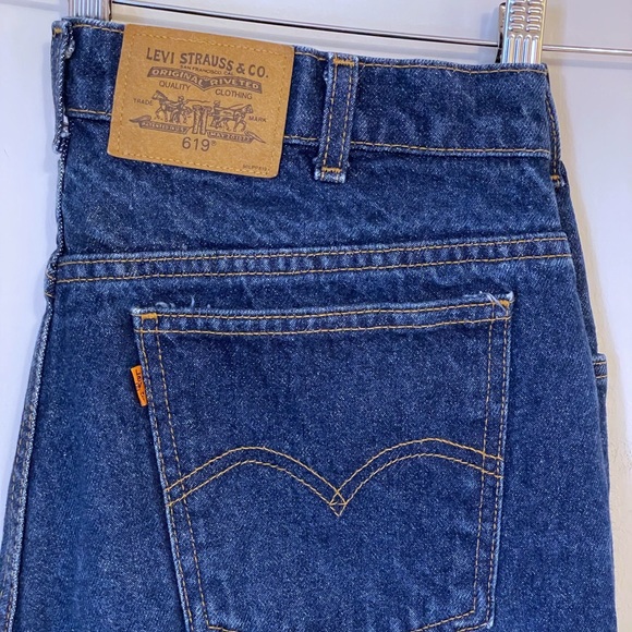 🔥Rare🔥 LEVI’S Orange Tab 619 Straight Leg High Rise Dark Wash Jeans 🇨🇦 - Picture 8 of 16